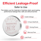 Warriors 5X CR2016 Batteries, 3V Lithium Coin Batteries