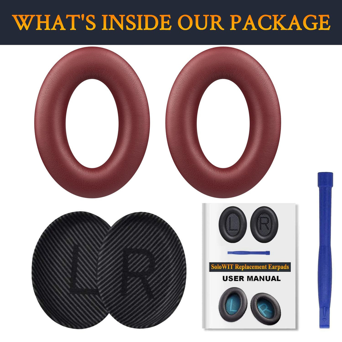 SoloWIT Earpads for Bose QC35 & QC35 ii - Brilliant Blue