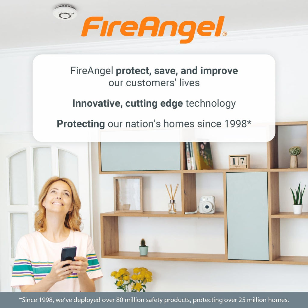 FireAngel FA6813 Portable Carbon Monoxide Detector/Alarm, 10 Year CO Alarm