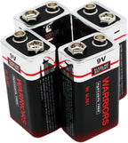 Warriors 2X 9V Alkaline Batteries, 6LR61, Long Lasting Power