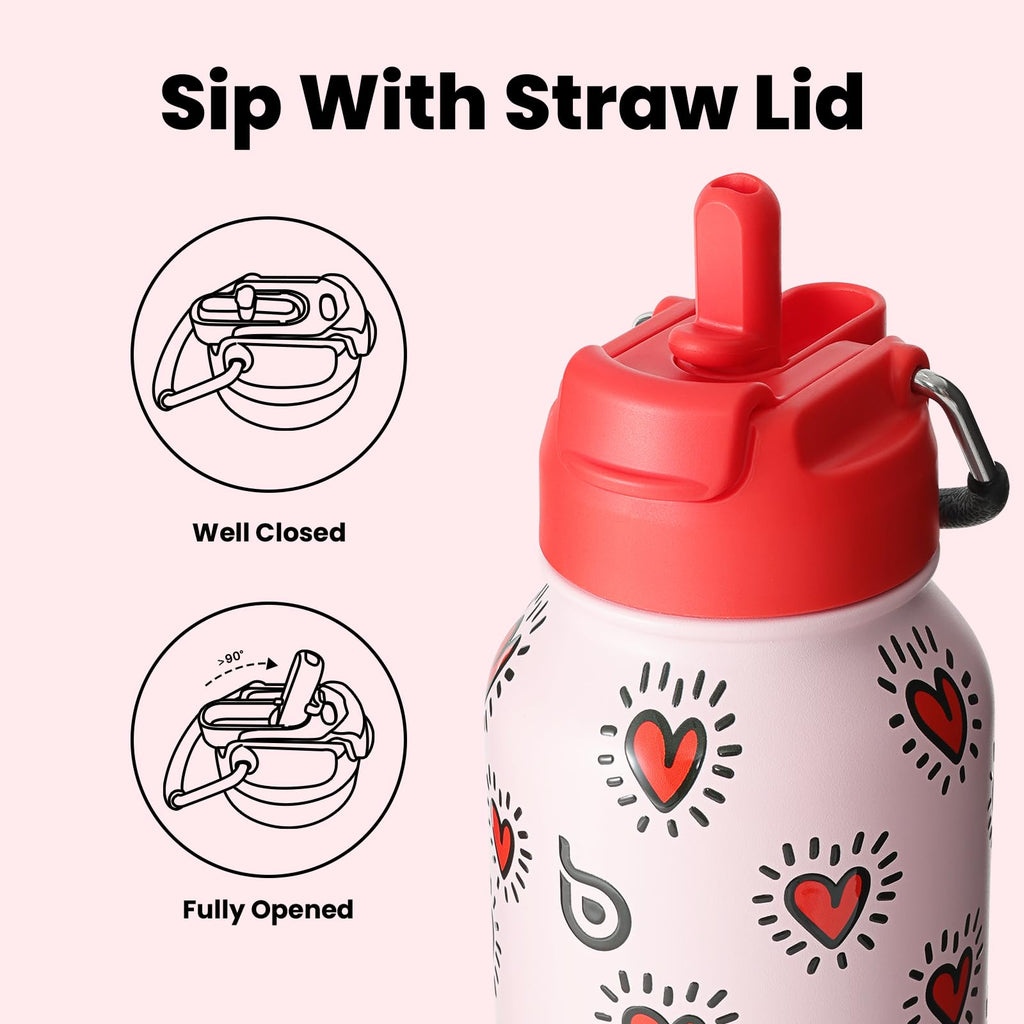 BOTTLE BOTTLE Stainless Steel Bottle with Straw and Pill Box