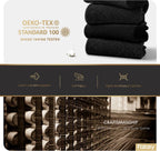 FALARY 12 Pairs Black Mens Socks, Plain Cotton Socks for Men & Women