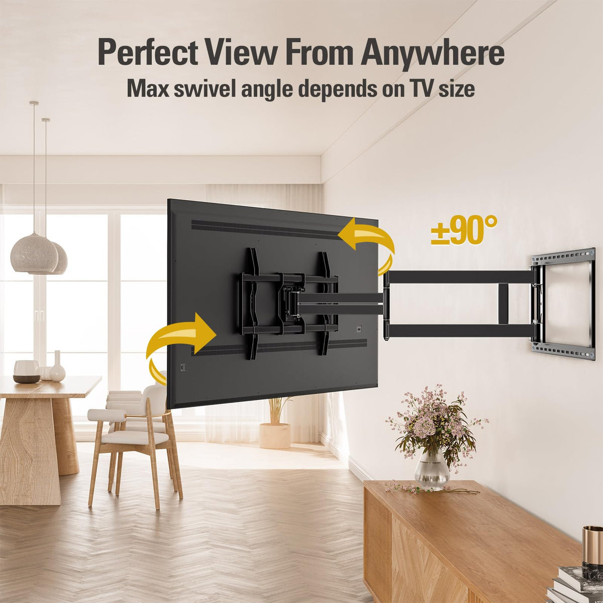 Mounting Dream Full Motion TV Wall Mount for 32-70 Inch TVs up to 110lbs