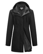 Outdoor Ventures Womens Waterproof Softshell Jacket Long Hooded Windbreaker