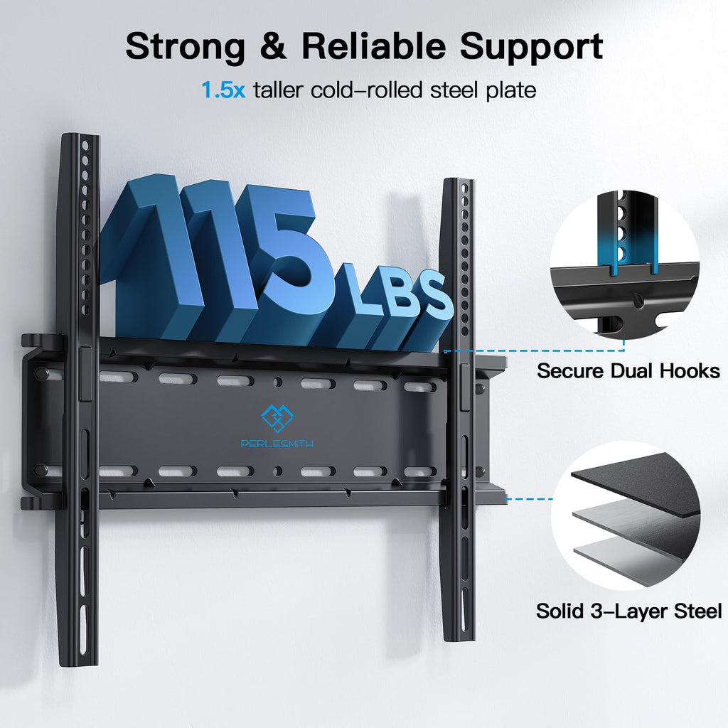 PERLESMITH Tilting TV Wall Mount for 23–60 inch TVs up to 115 lbs