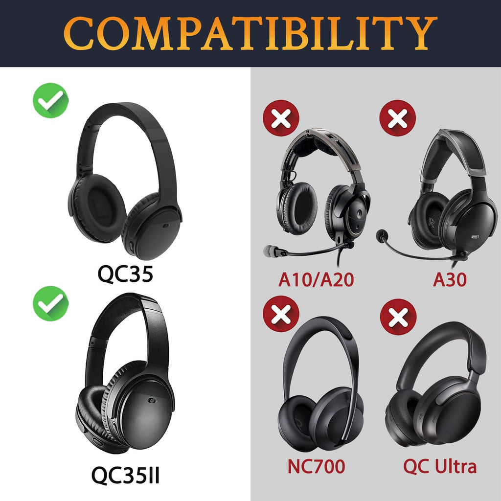 SoloWIT Earpads for Bose QC35 & QC35 ii - Brilliant Blue