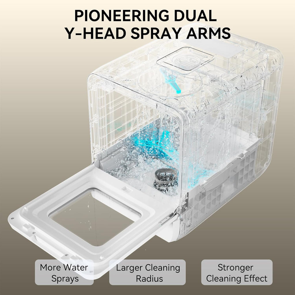 Hermitlux Slim Countertop Portable Dishwasher for Small Spaces
