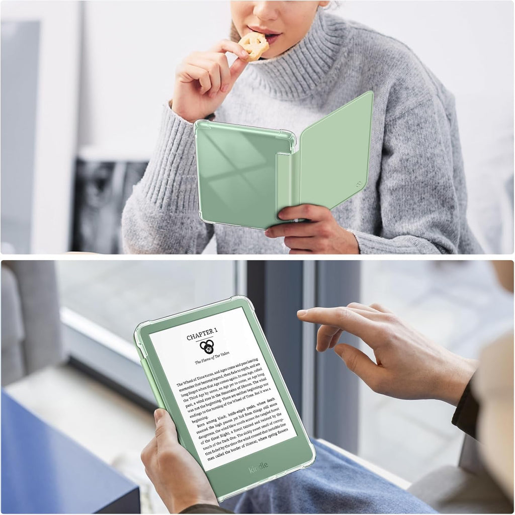 FINTIE Slim Case for 6" Kindle 11th Gen 2024/2022, Agave Green