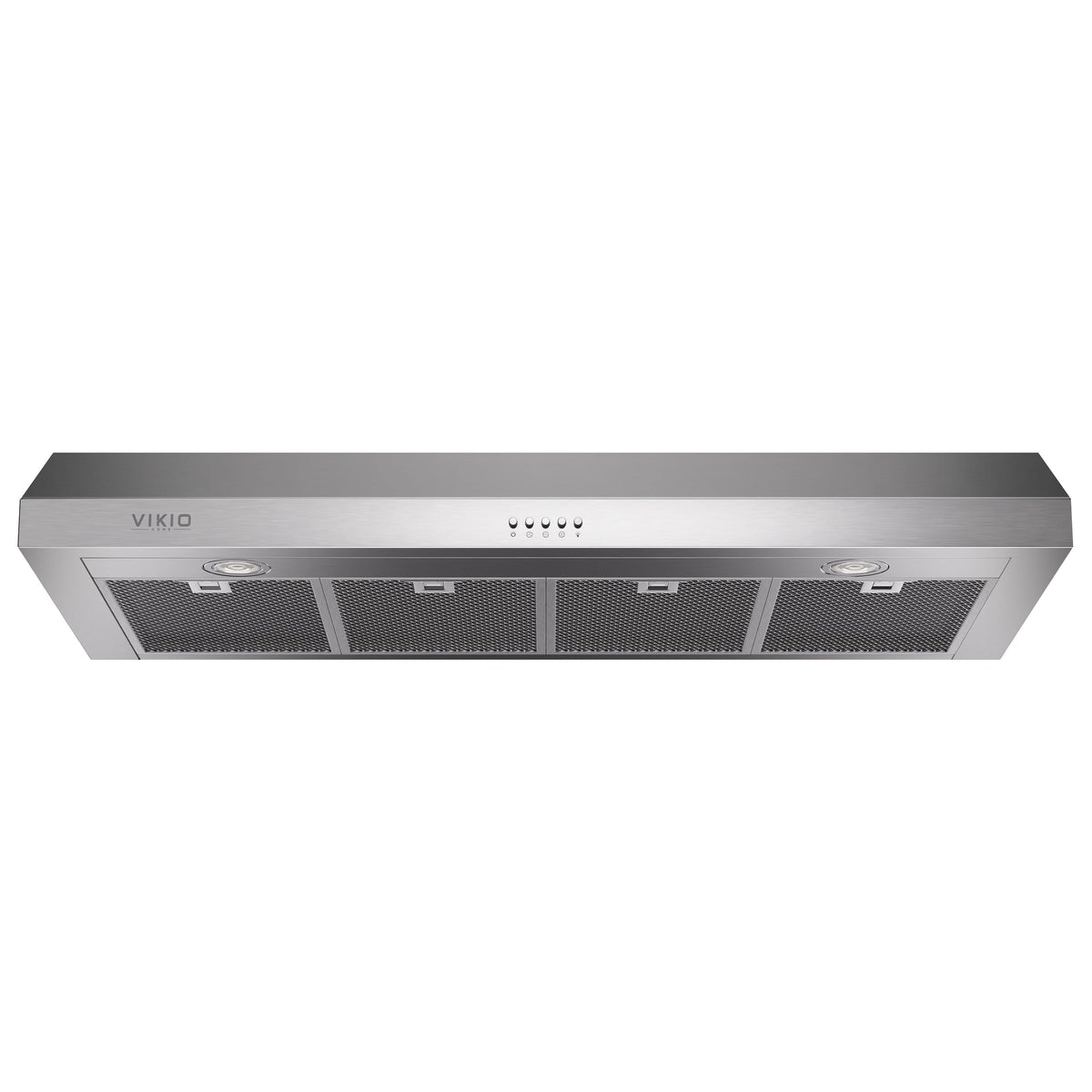 VIKIO HOME Under Cabinet Range Hood 30 Inch, 1200 CFM Dual-Motor Kitchen Vent with LED Lights, Button Control, Ducted Stainless Steel Vent Hood, Reusable 5-Layer Aluminum Filters, Black