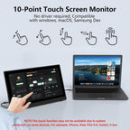 InnoView Portable Monitor, 15.6 Inch FHD 1080P HDMI USB C Second External Monitor for Laptop, Desktop, MacBook, Phones, Tablet, PS5/4, Xbox, Switch, Built-in Speaker with Protective Case