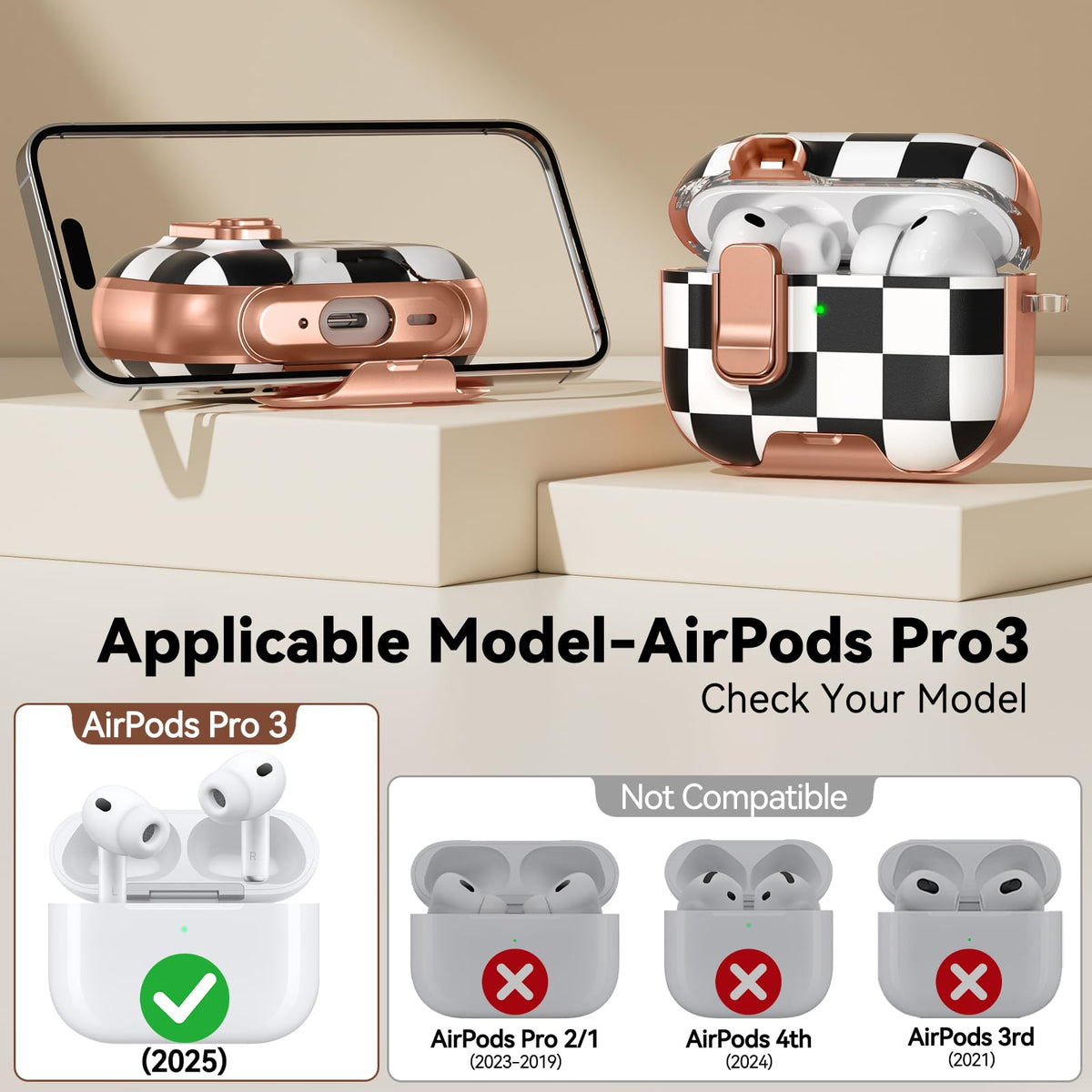 for AirPods Pro 2nd/1st Case (2023-2019)-Purple Bell Flower