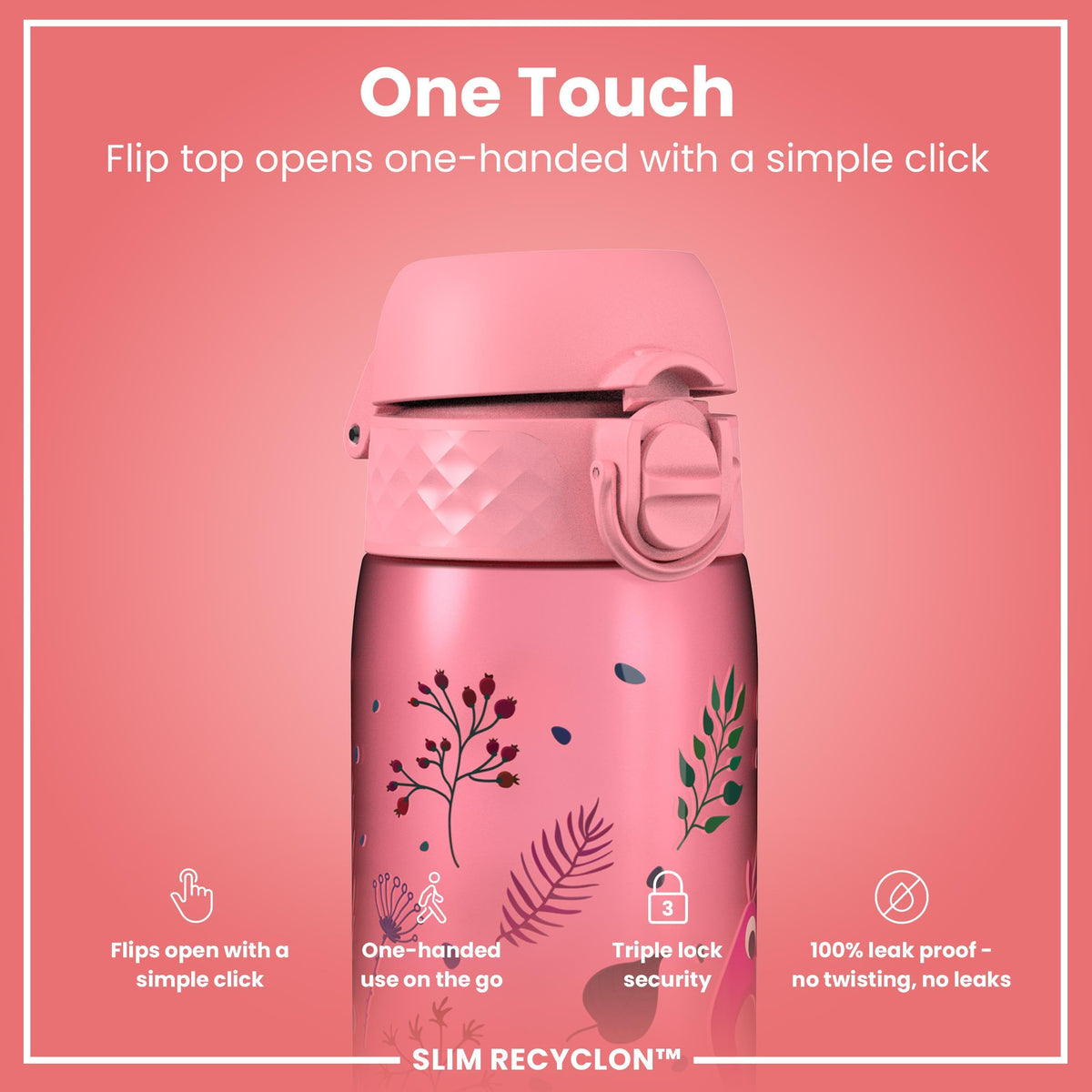 ION8 Leak Proof Water Bottle, 500ml (18oz), Fighter Jets