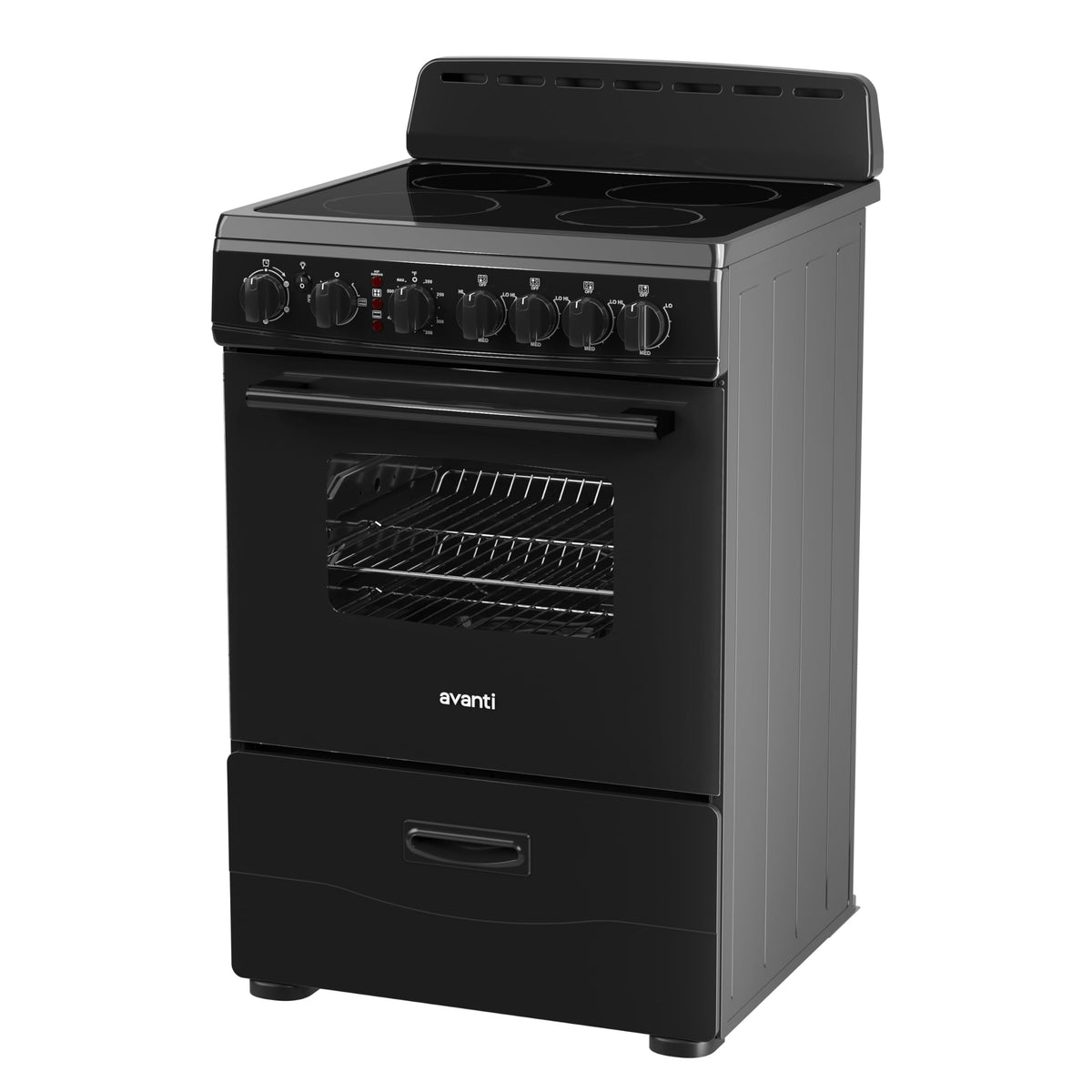 Avanti 20-Inch Freestanding Electric Range with Ceramic Glass Cooktop, in Black (CERU200P1B)