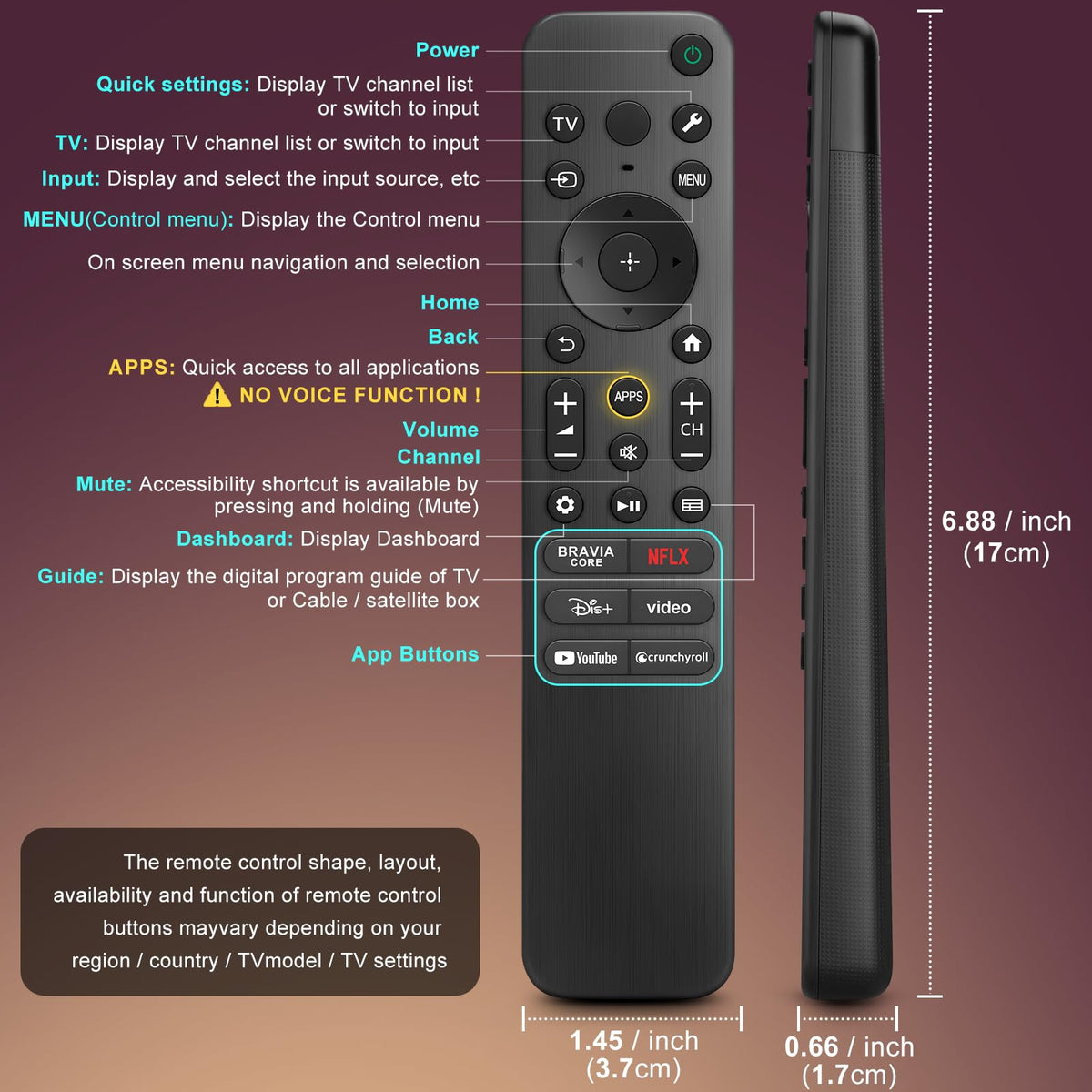 【2-Pack】 for Roku TV Remote,Replacement for TCL,ONN, Hisense Roku TVs
