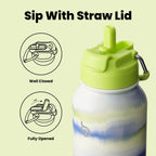 BOTTLE BOTTLE Stainless Steel Bottle with Straw and Pill Box