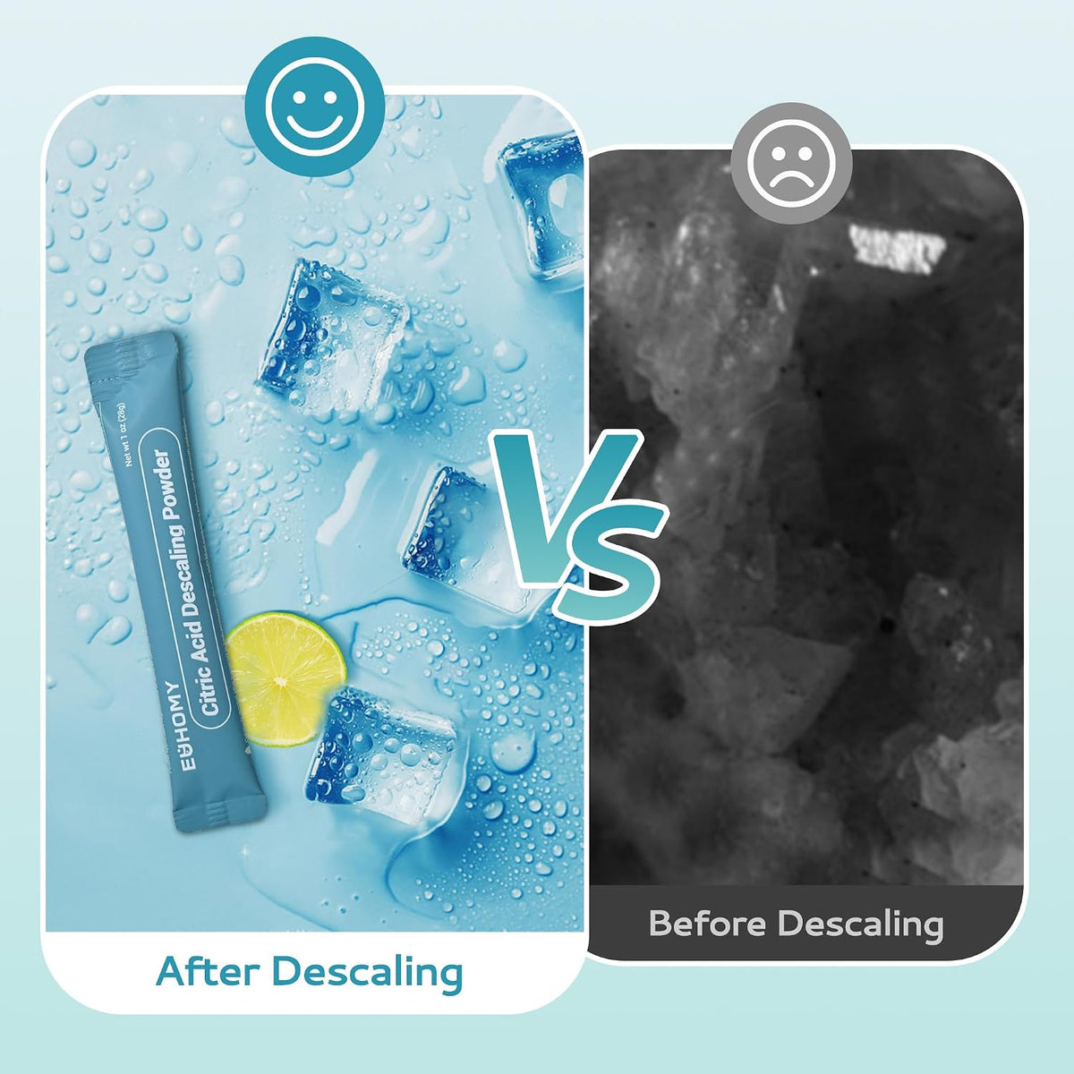 EUHOMY Ice Maker Cleaner & Descaler, 12 Uses & Individually Packed