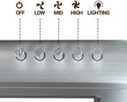 CIARRA Range Hood 30 Inch Under Cabinet Ductless Stainless Steel