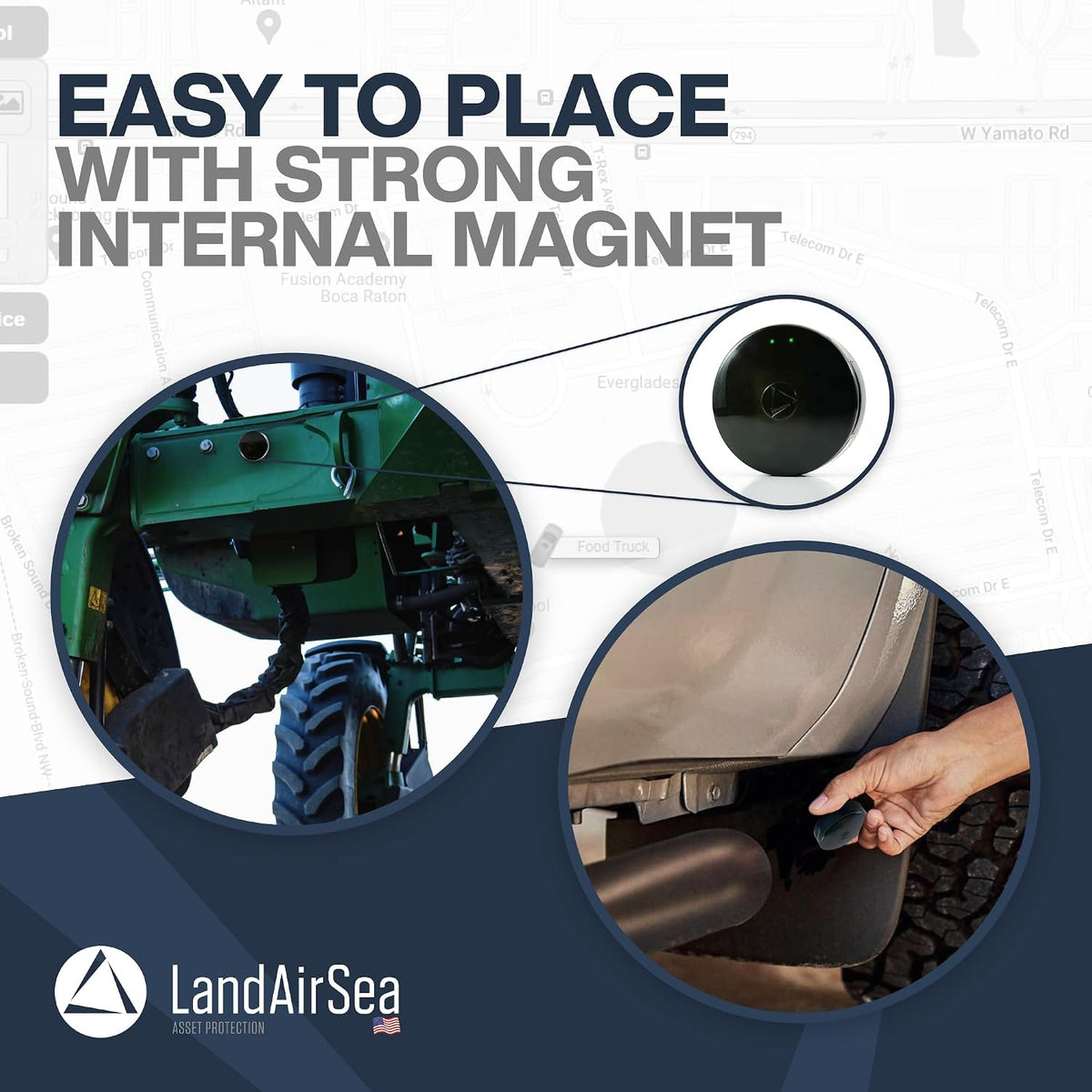 LandAirSea Overdrive GPS Tracker — Extended Life Battery, Magnetic, and Waterproof. Commercial GPS Tracker for Vehicles, Trailers, Equipment, and Assets. Real-Time Global Tracking.