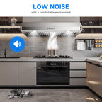 AMZCHEF 30" Under Cabinet Range Hood, 750CFM Stainless Steel Vent Hood