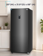 BLACK+DECKER 14 Cu. Ft. Convertible Freezer Refrigerator, Upright Freezer with Glass Shelves, ENERGY STAR rated, Frost Free, BUC1400XB, Black
