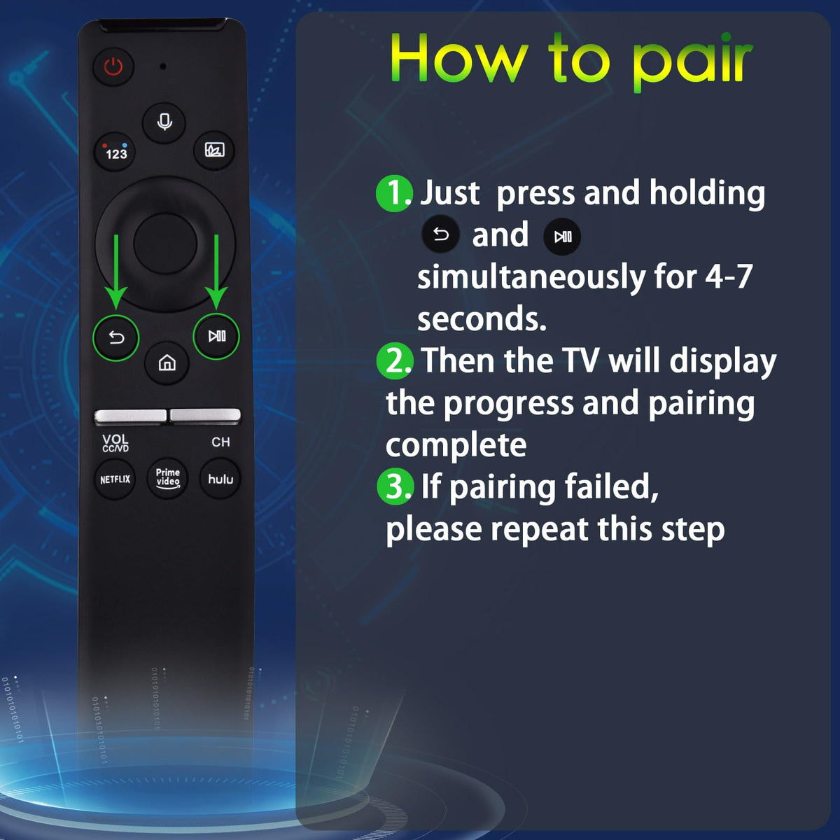 Replacement for Hisense Smart Google TV Voice Remote Control