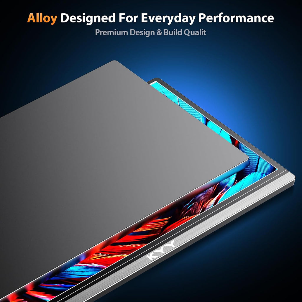 KYY Portable Monitor 15.6" 1080P Computer Monitor Screen Extender w/Cover