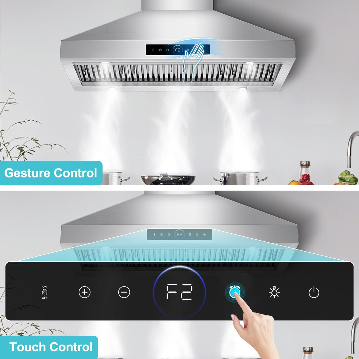 42 inch Range Hood Under Cabinet 1200 CFM Stainless Steel Stove Vent Hoods