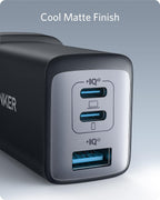 Anker 735 Charger (Nano II 65W), PPS 3-Port Fast Compact USB C Charger