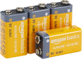 Amazon Basics 4-Pack 9V Alkaline Batteries, 9V/6LR61, 5-Year Shelf Life - for Smoke/CO Detector, Electronics & Audio