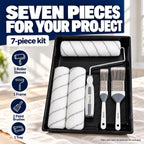 Harris Seriously Good Walls & Ceilings Decorating Kit, 7 Pieces, Roller, Brushes, Tray