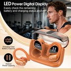 Aptkdoe Wireless Earbuds 75H Bluetooth 5.4 Sport Headphones with Earhooks