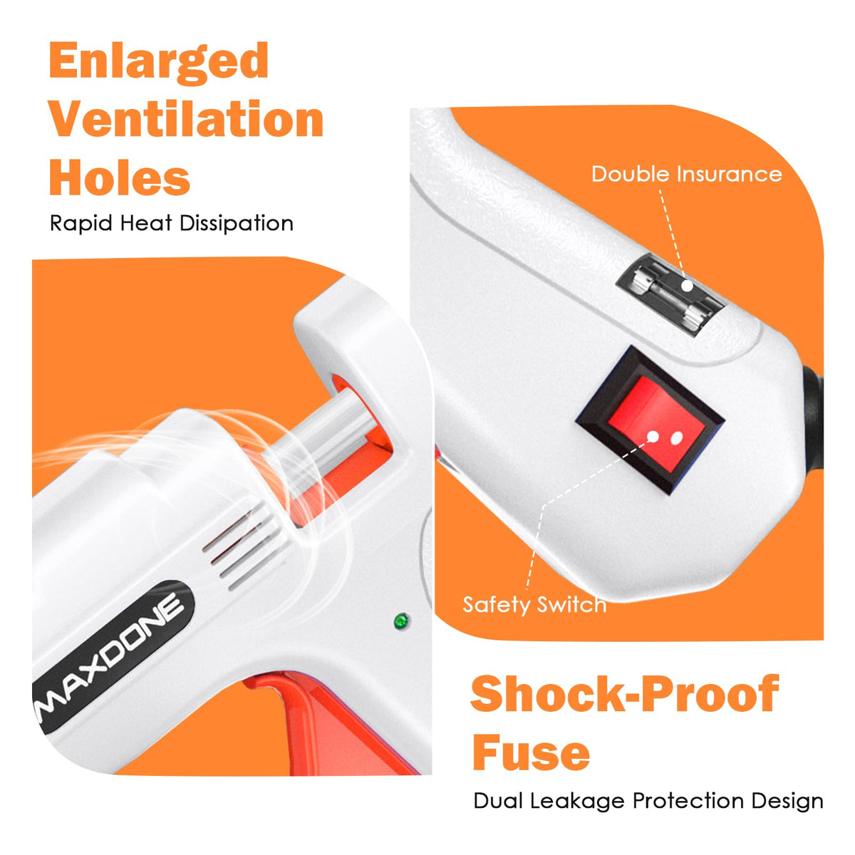 Mini Hot Glue Gun Kit 50W: Mini Glue Gun Fireproof Upgraded Version