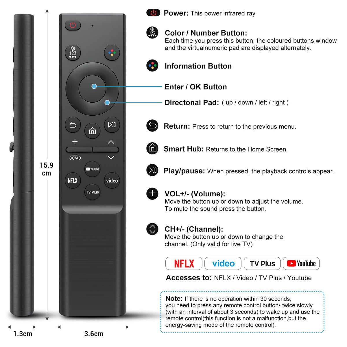 Universal Replacement for LG Smart TV Remote