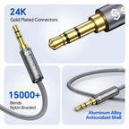 SYNCWIRE Headphone Splitter, 3.5mm Nylon-Braided Male to 2 Female Y Cable