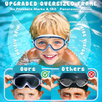 COOLOO Kids Swimming Goggles for Age 3-15, 2 Pack Anti Fog Kids Goggles