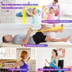 COFOF Resistance Bands, 1.8m/5.9ft Exercise Band with 4 Resistance Levels