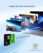 KEXIN Micro SD Card 8GB, MicroSDHC UHS-I Class 10, Mini SD Card, Memory Card for Smartphone, Tablet, Camera