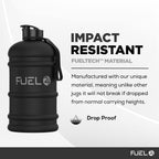 Fuel24 Jug - 2.2 Litre Water Bottle - Extra Strong Flex Material - Drop Proof, Pop or Straw Cap Options - 2.2L Large Gym Sports Bottle, BPA FREE