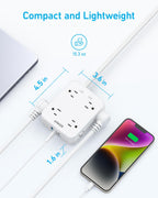 Anker Power Strip with 2000J Surge Protector, 10ft Outlet Extender, 20W 8AC
