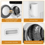 Auertech 3.6 CU. FT Clothes Dryer, Large Capacity Laundry Dryer with 12 Drying Modes & Stainless Steel Tub, Dryer Machine, Electric Dryer with LED Control for Busy Family Home, White