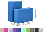 EXERZ Yoga Blocks 2pcs Gym Bricks -Comfortable Fitness Yoga Bricks, Anti-Slip, Lightweight and Travel Friendly Pilates Practice