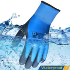 Winter Work Gloves Thermal Fleece Liner Waterproof Coating Superior Grip for Cold Weather Car Washing Gardening Fishing Multipurpose