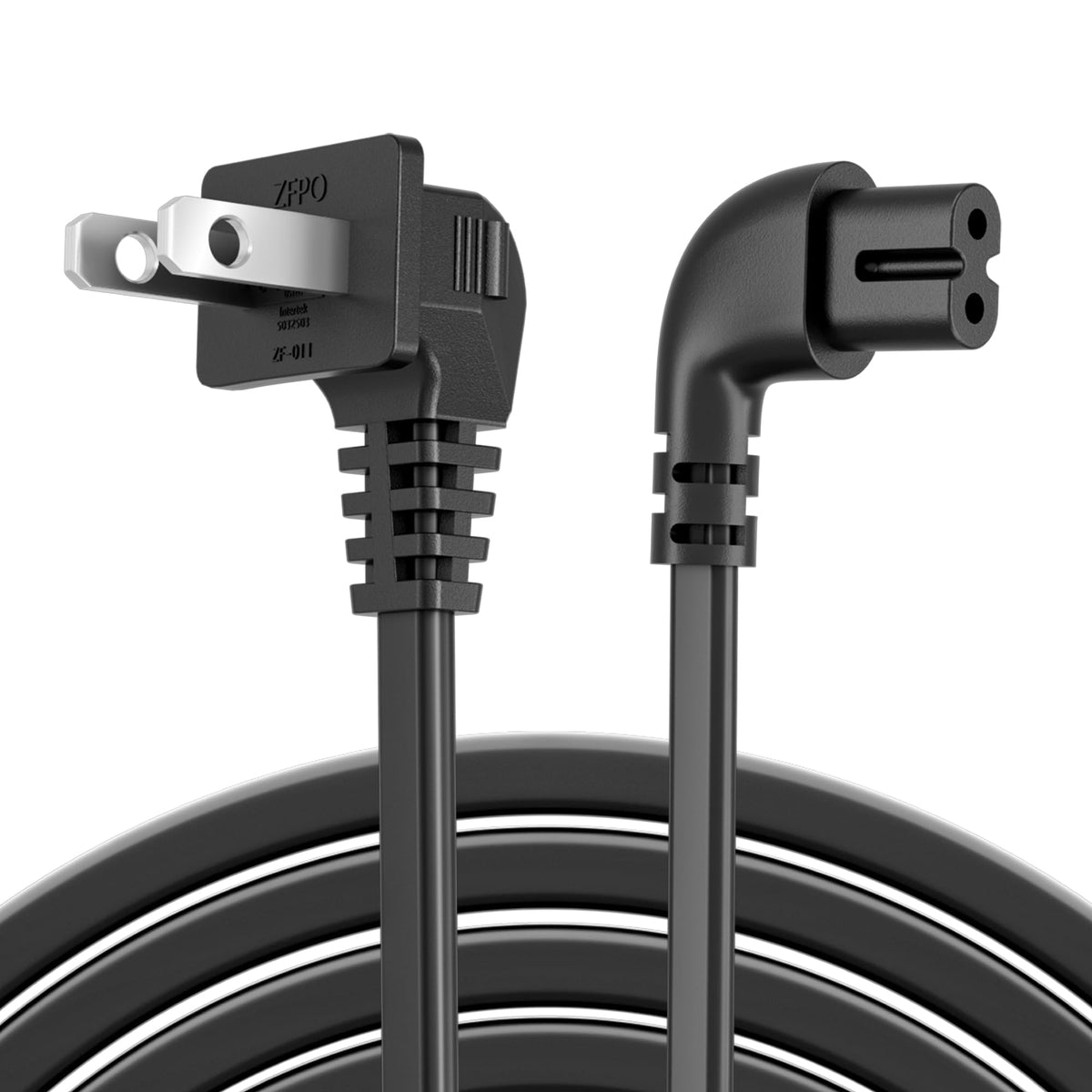 Superer 8 ft TV Power Cord Cable Fit for Samsung LG TCL Sony Apple Insignia Sharp Toshiba JVC Hisense Roku 4k 8k Smart LED LCD HD, Universal IEC C7 Figure 8 2 Prong Replacement AC Cables, ETL Listed