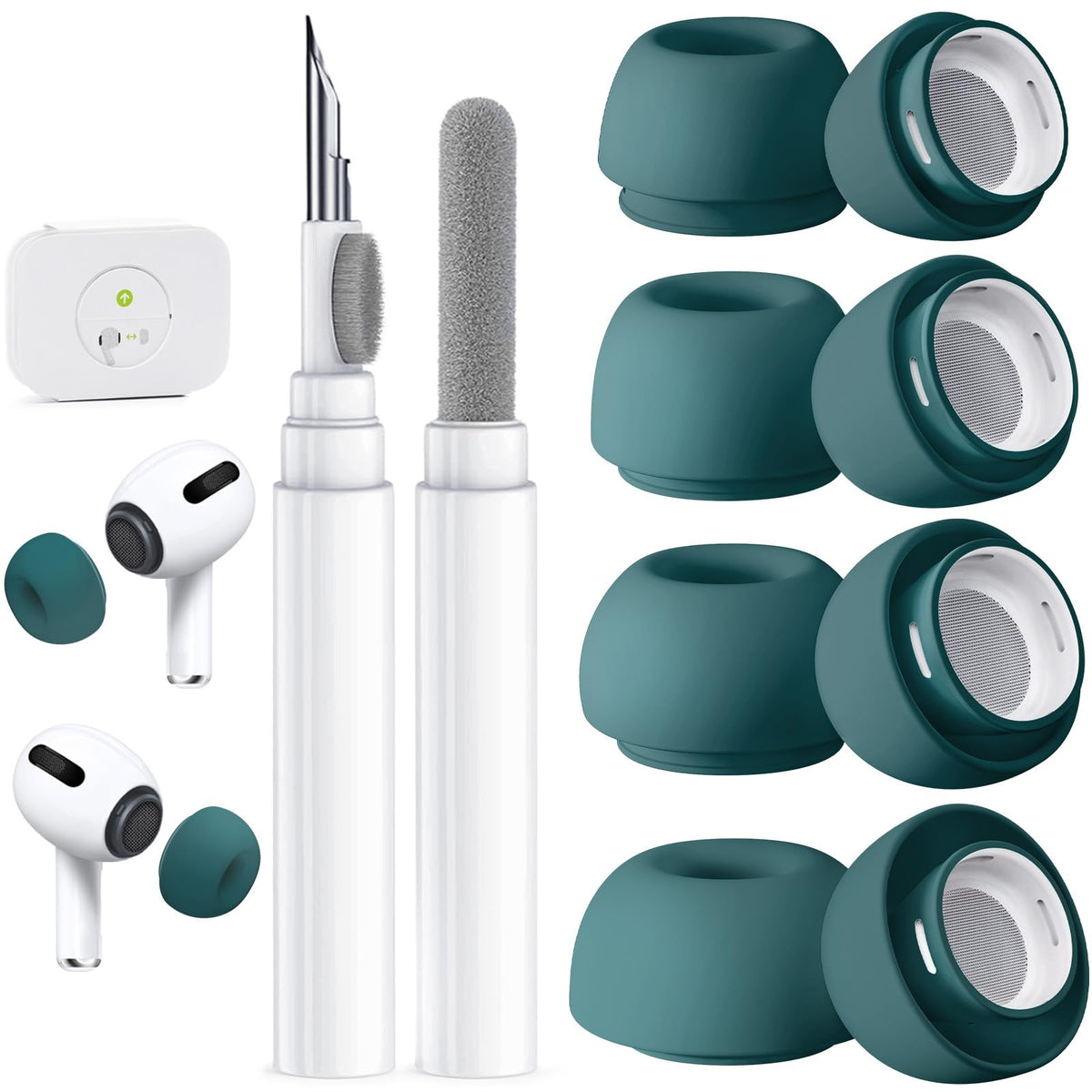 5 Pairs Replacement Ear Tips for AirPods Pro 3 (White)