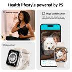 AcclaFit Smart Watch for Men Women Answer/Make Call, 1.85" Smartwatch, Fitness Watch with Heart Rate Blood Pressure Sleep Monitor, IP68 Waterproof Step Counter Compatible with Android IOS Orange