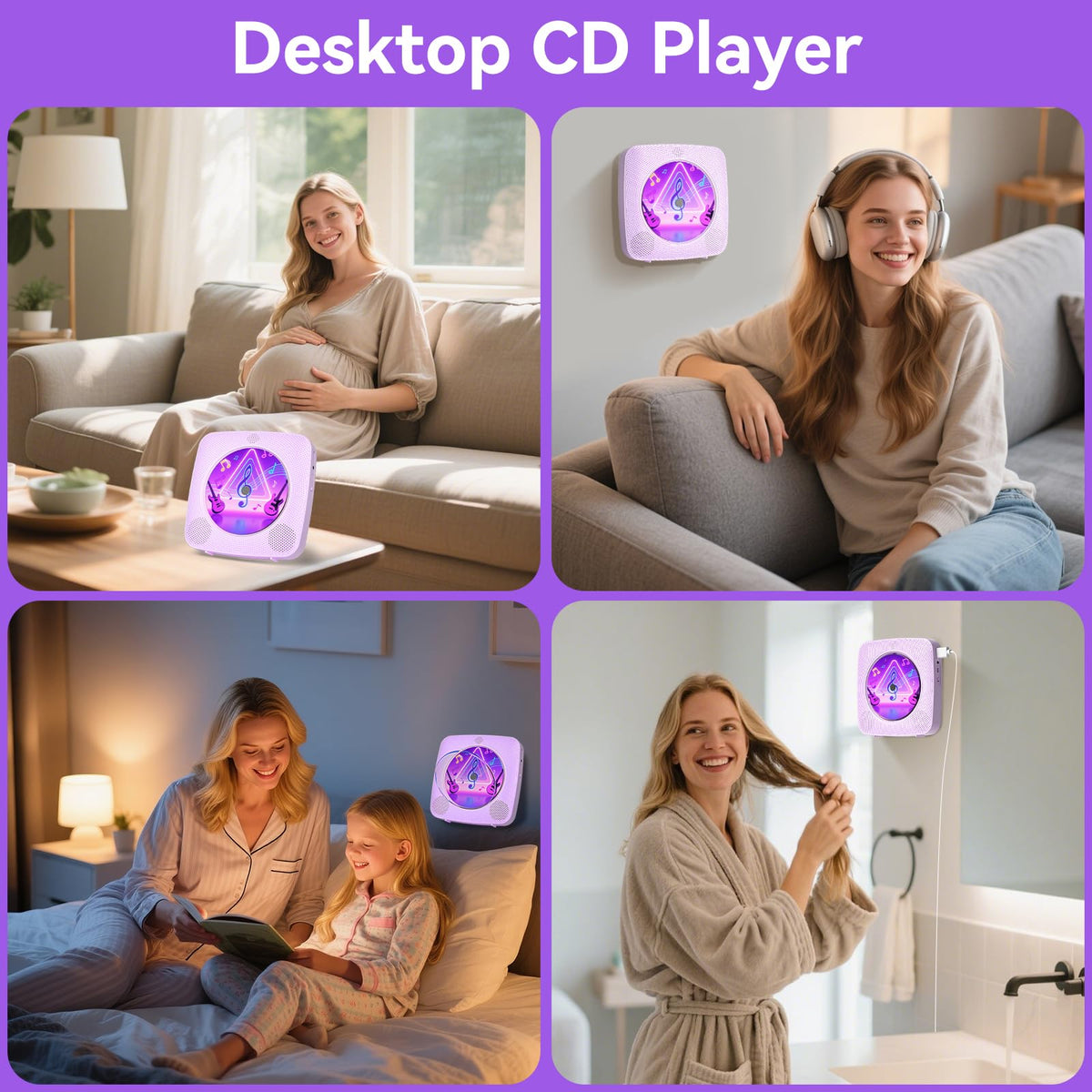 CD Player Portable: Kegaudio CD Players for Home with Speakers Bluetooth