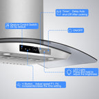 42 inch Range Hood Under Cabinet 1200 CFM Stainless Steel Stove Vent Hoods
