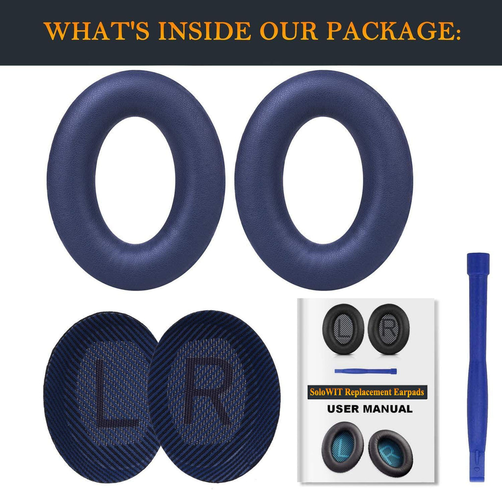 SoloWIT Earpads for Bose QC35 & QC35 ii - Brilliant Blue