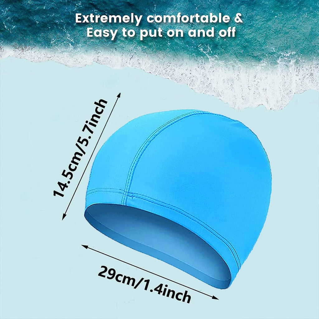 2 Swimming Caps for Kids Girls Boys Adult Light Swimming Cap Swim Hats Kid