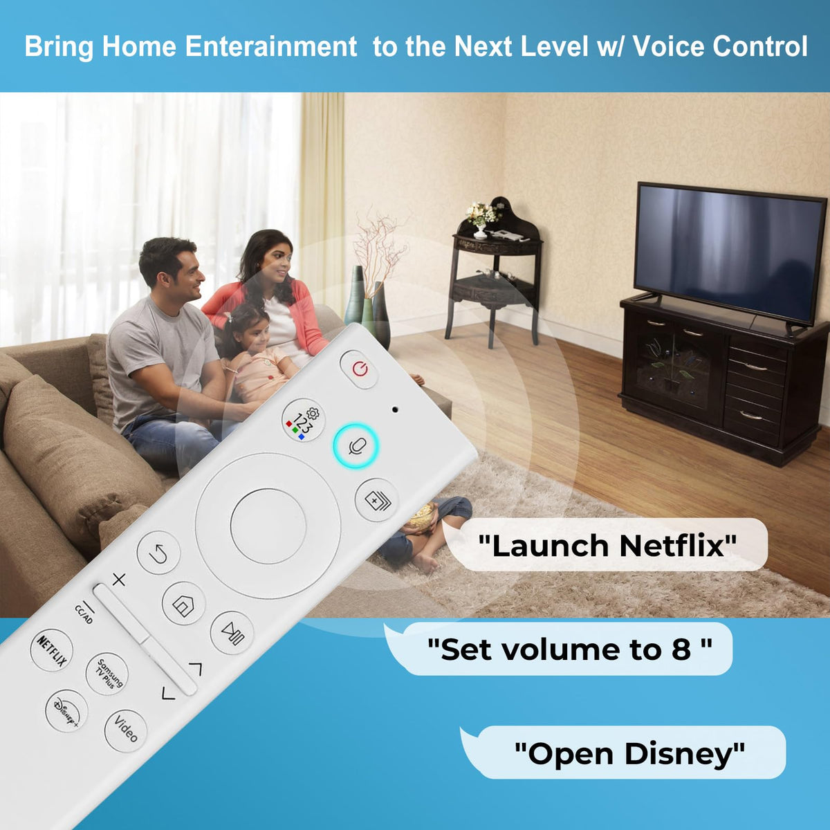 2-Pack Replacement Remote for Roku TV, Compatible with TCL, Onn, Hisense, Sharp, Philips, RCA, Insignia and Other Roku TVs, No Setup Required